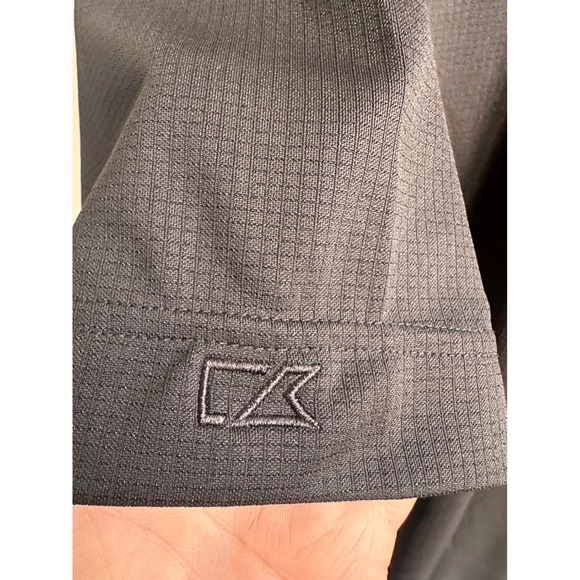 Cutter Buck Mens Large Black DryTec Golf Polo Shirt Short Sleeve Performance - Picture 3 of 5